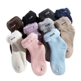 Women Thicken Winter Warm Socks Cute Soft Fluffy Fuzzy Sock 