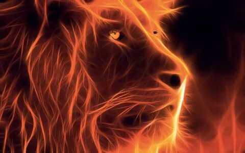 Lion Fractal de Feu / Fire-fractal Lion Lion art, Lion, Fire