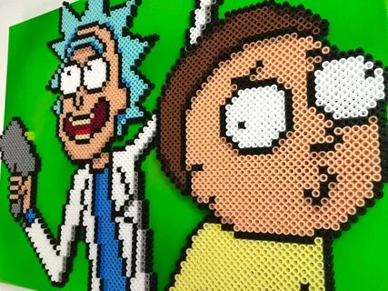 Rick & Morty Pixel Pattern Cross Stitch Perler Beads Etsy Pi