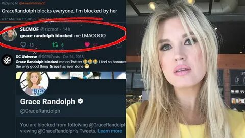 Grace Randolph Blocks Everyone Who Disagrees w/Her (Includin