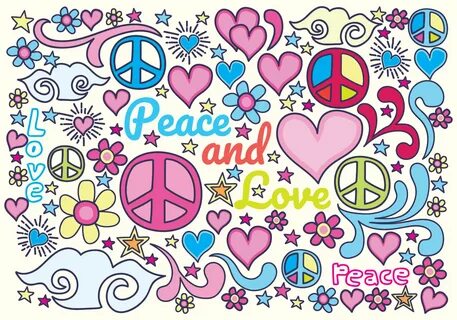 Peace And Love Vector llustration 246091 Vector Art at Vecte