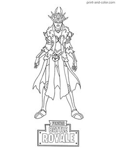 Fortnite Coloring Pages Print Season Skin Ice Queen Royale B