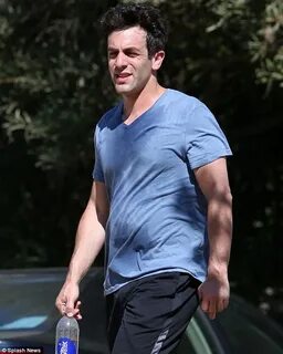 The Office star BJ Novak is drenched in sweat after workout 