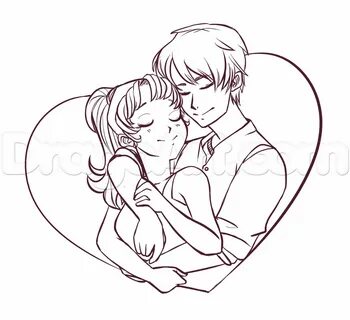 Drawing Romantic Hugging Cute Anime Couples - Goimages Egg