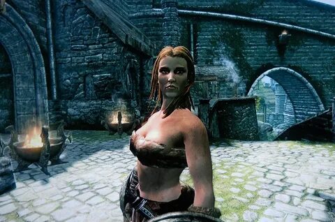 Skyrim Jordis The Sword-Maiden 1 Follower Jordis wearing t. 