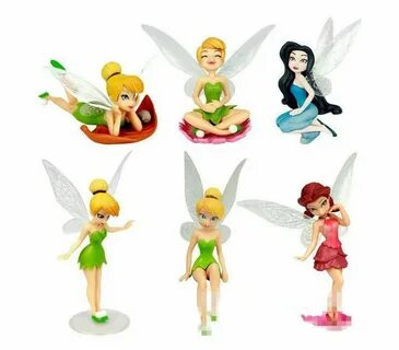 3'' / 6 Pcs Tinkerbell Fairy Figures Girls Dolls Silvermist 