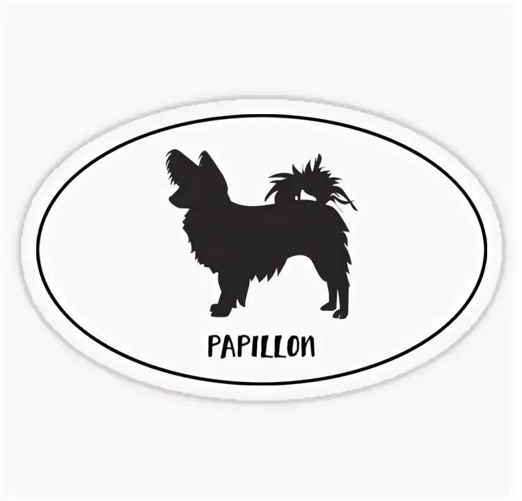 Papillon Dog Breed Classic Oval Sticker Sticker by TriPodDog