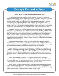 Evaluation Examples