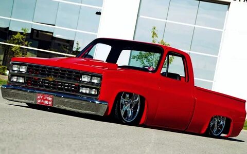 Скачать обои Red, Pickup, Custom, C10, Modified, раздел chev