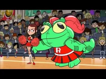 Iguana mascot eats a cheerleader - YouTube