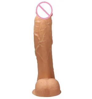 Source 9.3 inch (23.5cm) Big Dick Lambskin Dildo With Strong