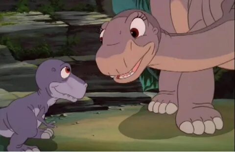 LittleFoot and Chomper! Love the Land Before Time Movies! Ki