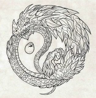 Yin Yang Ouroboros by NarcissusTattoos on DeviantArt Ourobor