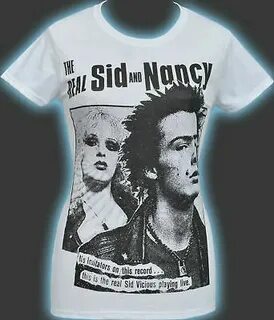 SLIGHT SECOND SALE LADIES WHITE T-SHIRT THE REAL SID VICIOUS