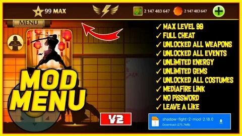 NEW!) Shadow Fight 2 Mod Apk 2.20.0 - Gameplay - Max Level 9