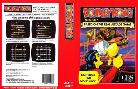 Donkey Kong - Atari 2600 Donkey kong, Game guide, Arcade gam