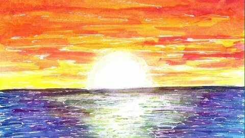 Spotlight Art Timelapse: Ocean Sunset - YouTube
