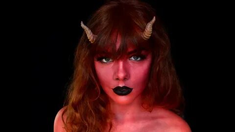 Sexy devil makeup tutorial Bodypaint Halloween 2017 - YouTub