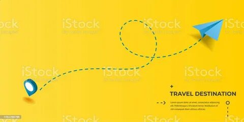 Jalur Rute Putusputus Dengan Pesawat Kertas Dan Pin Perjalan