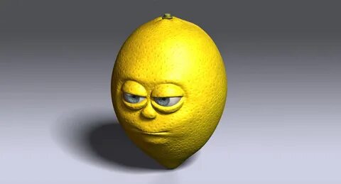 3d lemon cartoon model