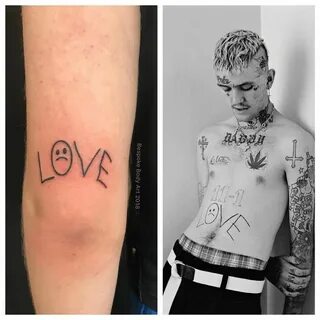 Resultado de imagem para love tattoo lil peep Lil peep tatto