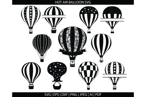 Hot Air Balloon Svg Cut File Graphic by MeshaArts - Creative