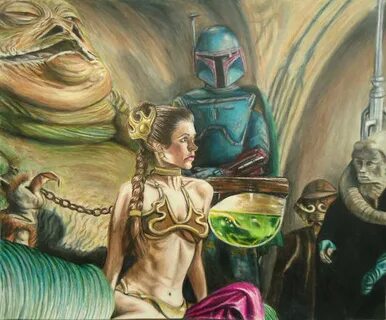 Princess Leia in Jabba's Palace by JeremyOsborne on DeviantA