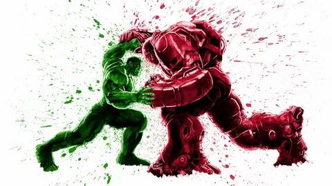 Hulk And Iron Hulkbuster art 4k superheroes wallpapers, hulk