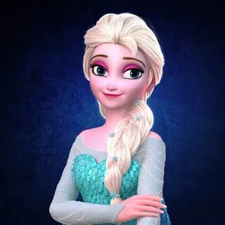 elsa princess frozen 3d obj Animation art character design, 