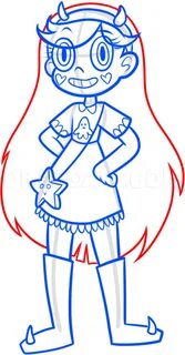 How to Draw Star Butterfly From Star vs the Forces of Evil, 