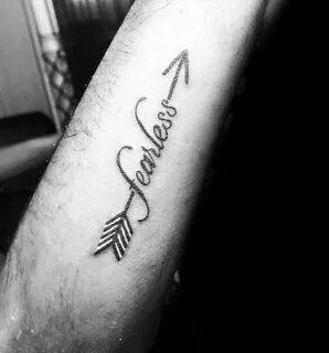 20 Fearless Tattoo Designs For Men - Powerful Word Ink Ideas