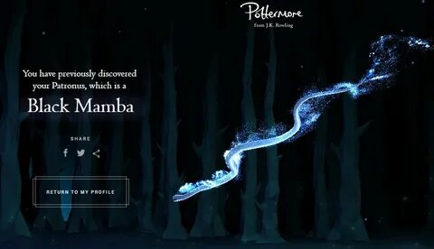 sam. в Твиттере: "Mi patronus es una black mamba. Por si que