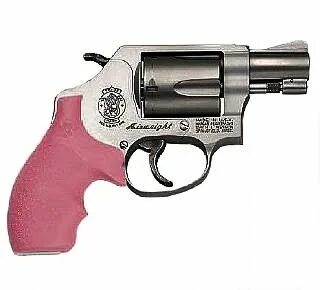 An Air Weight Smith & Wesson 38 Special With Pink Grips Sing