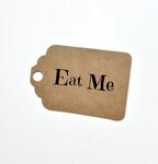 Eat me tag Alice in wonderland theme eat me favour tag Etsy