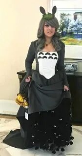 Totoro ballgown by Iris, with Catbus purse & FABULOUS soot s