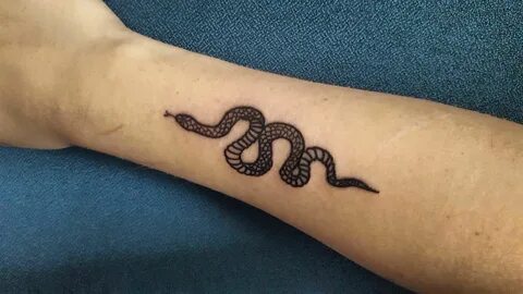 Baby Snake by Deborah Pow @ Den of Iniquity Tattoo Parlour E