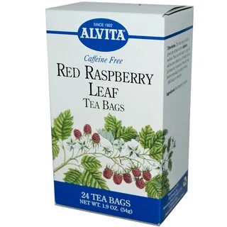 Alvita Teas, Red Raspberry Leaf Tea Bags, Caffeine Free, 1.9