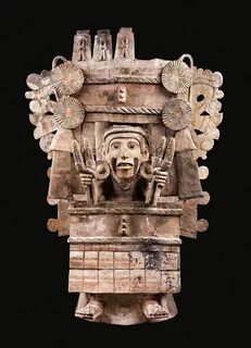 Pre-Columbian temple statue from Mexico Aztec art, Ancient a
