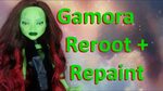 Gamora Custom Doll: Reroot & Repaint of a Monster High (Guar