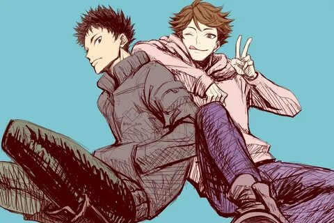 Oikawa and Iwaizumi!! #haikyuu Iwaizumi, Iwaoi, Oikawa