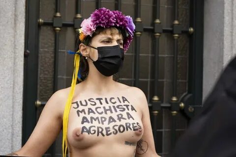 ▶ Free Femen Activists Protest In Madrid (48 Photos) The Sex