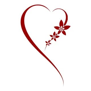 View Swirl Heart Silhouette Png - Tong Kosong