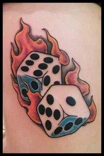 dice tattoo - Google Search Dice tattoo, Tattoos, Flame tatt