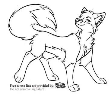 Furry Drawing Base Fox - Underwood Wallpaper