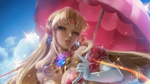 Принцесса Зельда / Princess Zelda / с Зонтиком - Видео Обои