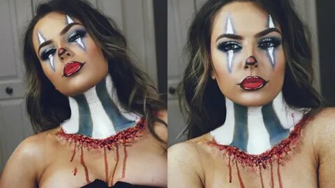 Glam Clown Makeup Tutorial Halloween - YouTube