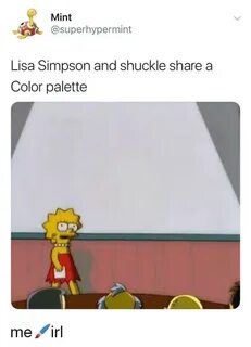 Mint Lisa Simpson and Shuckle Share a Color Palette Lisa Sim