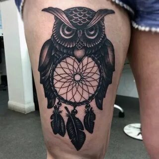 50 Wonderful Owl Tattoos On Thigh - Tattoo Designs - Tattoos