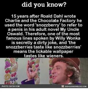 Did You Know? 15 Years After Roald Dahl Wrote Charlie and th