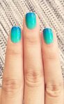 One moment please... Gradient nails, Teal nails, Ombre nails
